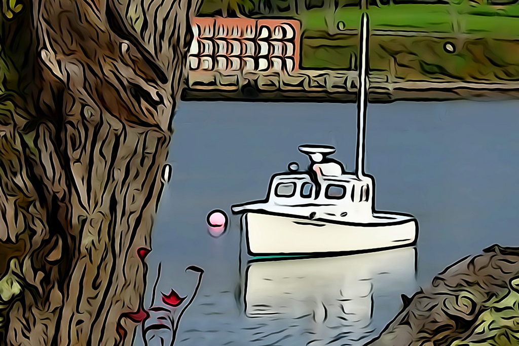 Manipulated Art In Class M By Art Yost For White Boat In Harbor NOV-2018.jpg